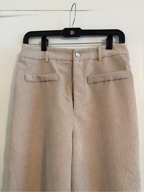 NWOT Fashion Nova Beige Ribbed Wide Leg Pants – $15